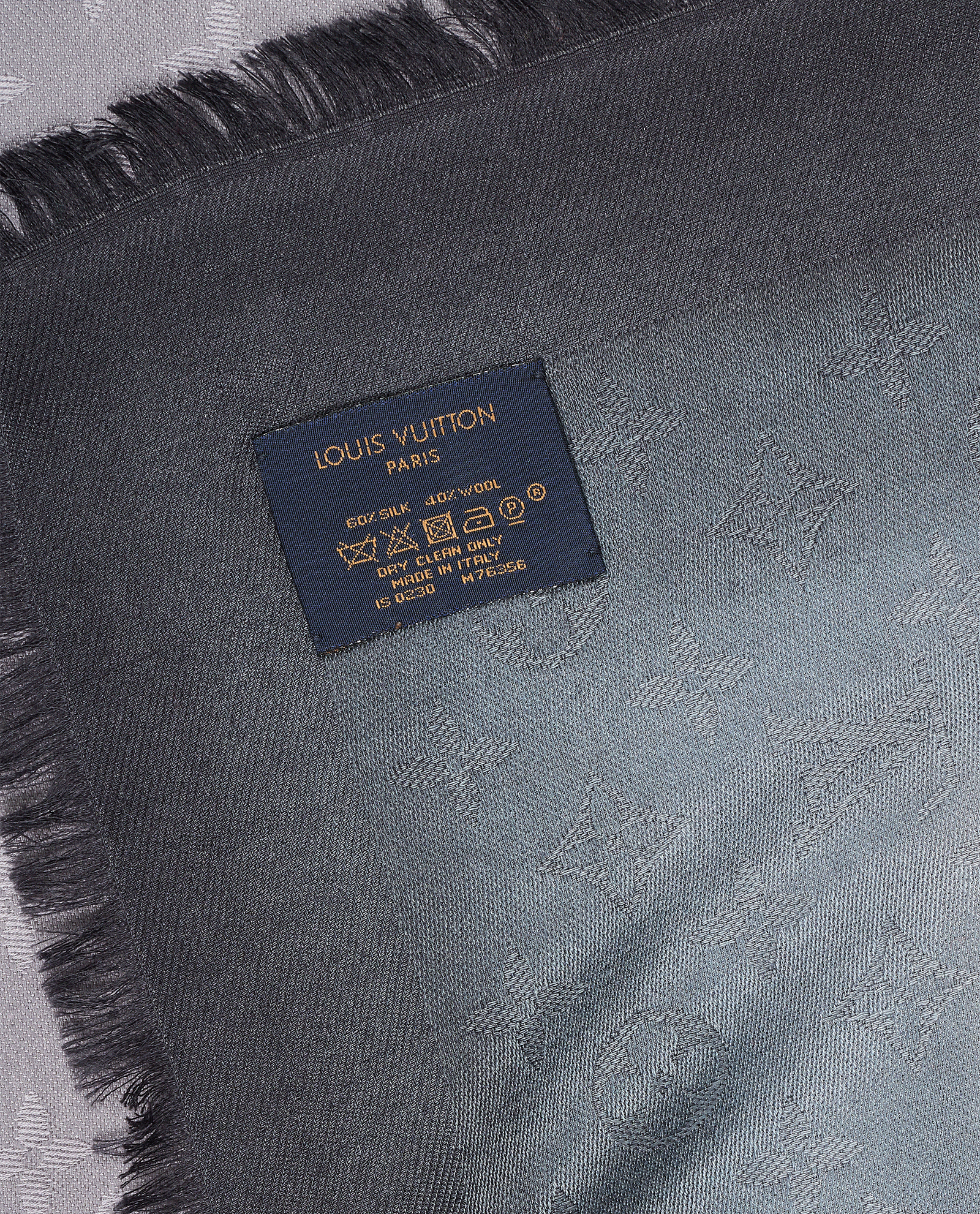 Louis Vuitton Ombre Monogram Shawl, &pound;350, Accessories, Black/Grey, Cashmere/Wool, Other view