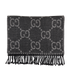 Gucci GG Scarf, &pound;220, Accessories, Black, Wool, Front view