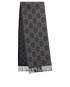 Gucci GG Scarf, &pound;220, Accessories, Black, Wool, Back view