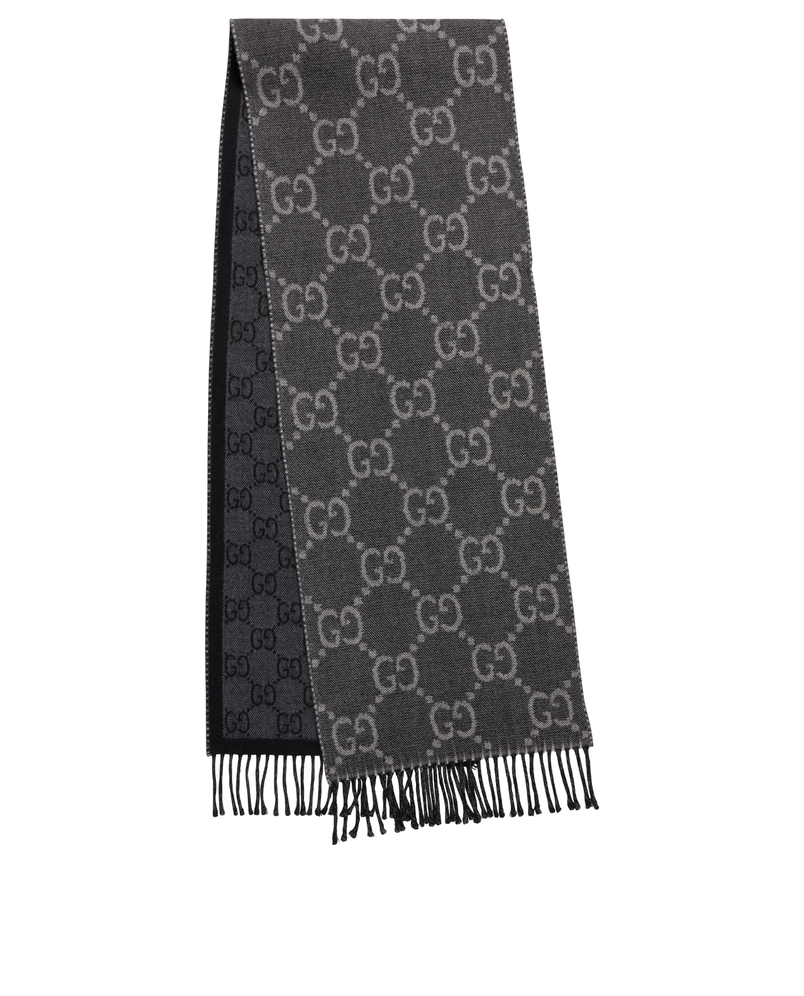 Gucci GG Scarf, &pound;220, Accessories, Black, Wool, Back view