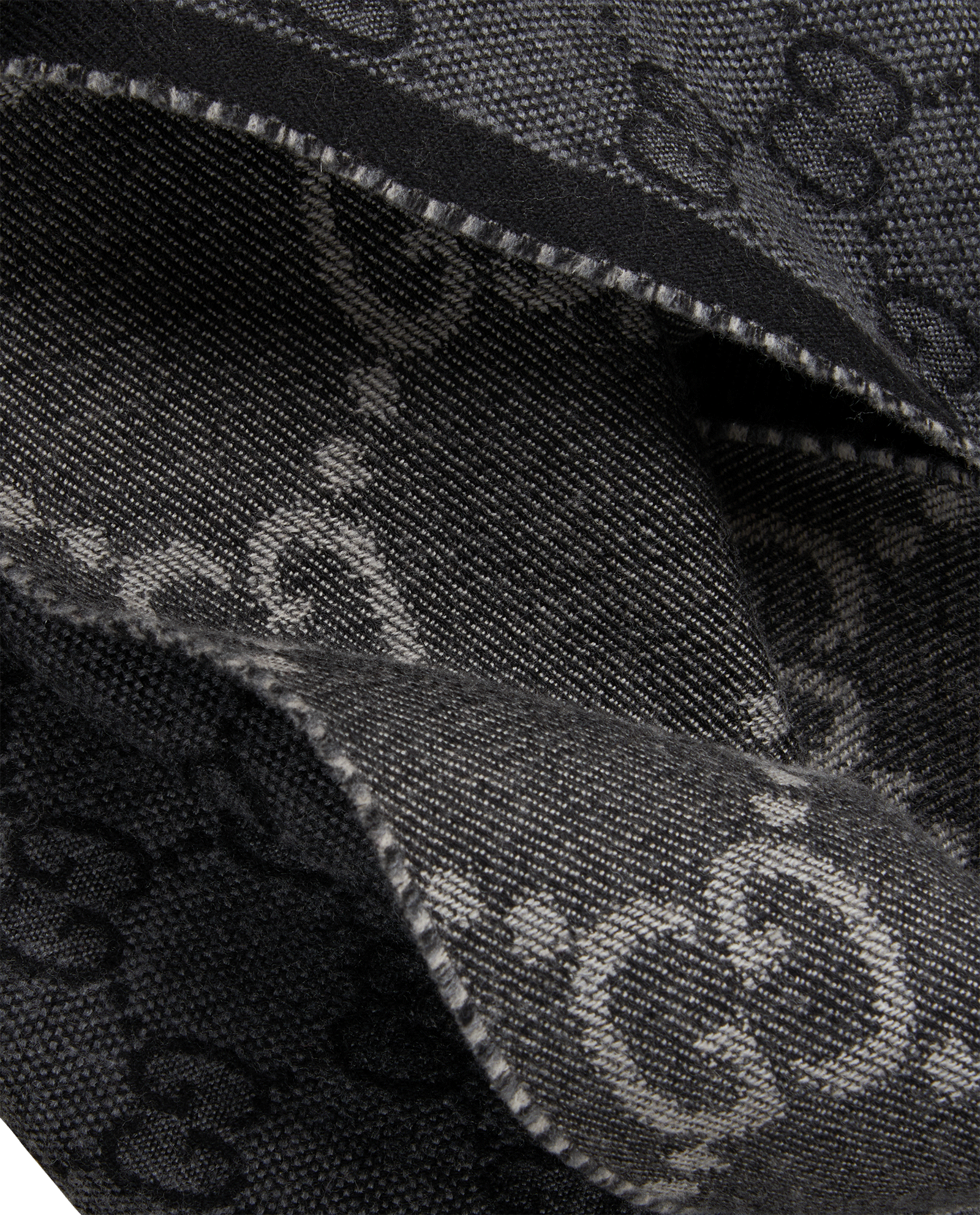 Gucci GG Scarf, &pound;220, Accessories, Black, Wool, Other view