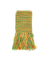Acne Studios Fringed Knit Scarf, &pound;70, Accessories, Green/Orange, Wool, Front view