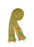 Acne Studios Fringed Knit Scarf, &pound;70, Accessories, Green/Orange, Wool, Other view