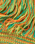 Acne Studios Fringed Knit Scarf, &pound;70, Accessories, Green/Orange, Wool, Other view