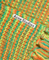 Acne Studios Fringed Knit Scarf, &pound;70, Accessories, Green/Orange, Wool, Other view