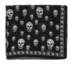 Alexander McQueen Skull Scarf, Silk, Black, MII, 2*