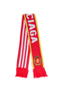 Balenciaga x Adidas Logo & Stripe Scarf, £150, Accessories, Red, Wool, Back view