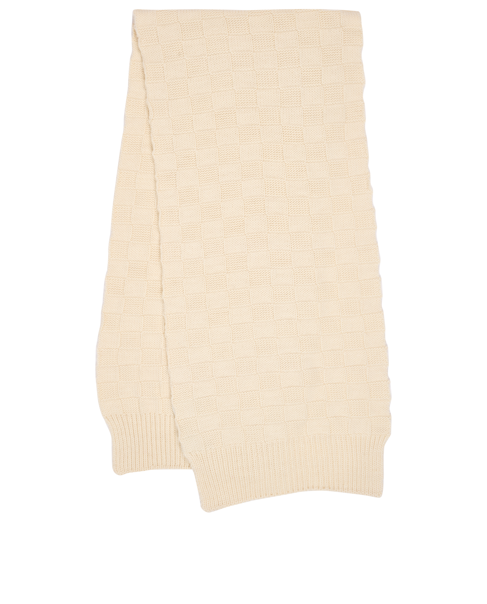 Bottega Veneta Intrecciato Knit Scarf, &pound;90, Accessories, Cream, Wool, Back view