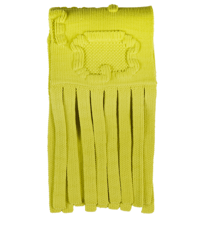 Bottega Veneta Letter Print Scarf, &pound;180, Accessories, Yellow, Polyester (Polymer), Front view