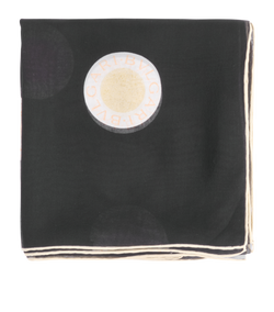 Bulgari Logo Scarf, Silk, Black, MII, 2*