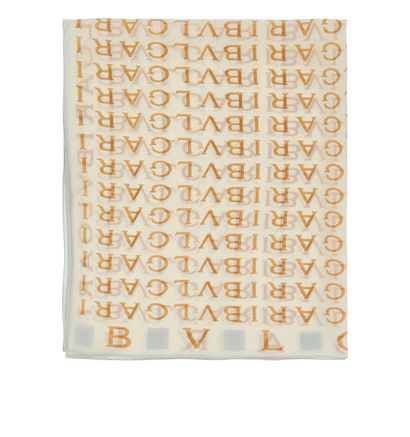 Bulgari Mesh Logo Print Scarf, front view
