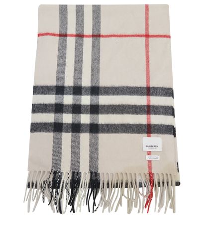 Burberry Classic Check Scarf, £160, Accessories, Black/Cream/Red, Cashmere, Front view