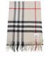 Burberry Classic Check Scarf, £160, Accessories, Black/Cream/Red, Cashmere, Front view