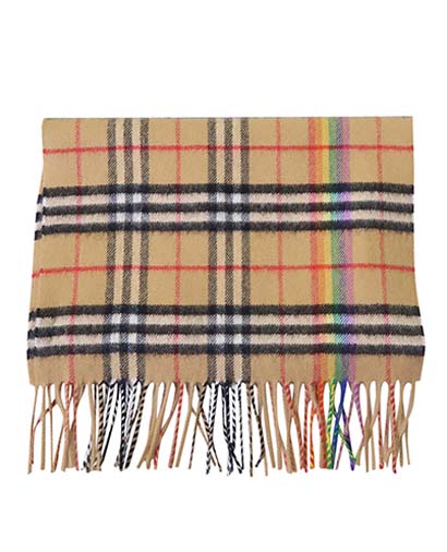 Burberry Rainbow Check Scarf, front view