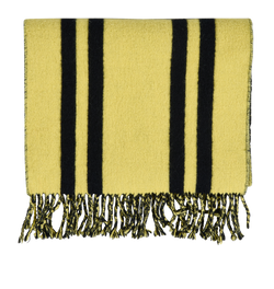 Burberry Stripe Scarf, Merino Wool, Black/Yellow, 3*