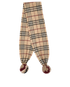 Burberry Pom Pom Check Scarf, &pound;110, Accessories, Beige, Wool, Back view