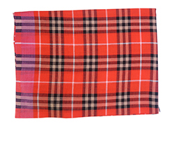 Soft Check Scarf, Red, Wool/Silk, 220 x 70, (2 of 2) 3