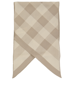 Burberry Nova Check Thin Scarf, Silk, Beige, MII, 3*