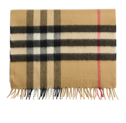 Burberry Check Scarf, Cashmere, Beige, 3*