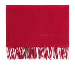 Burberry Fringed Scarf, Cashmere, Red, MIS, 3*