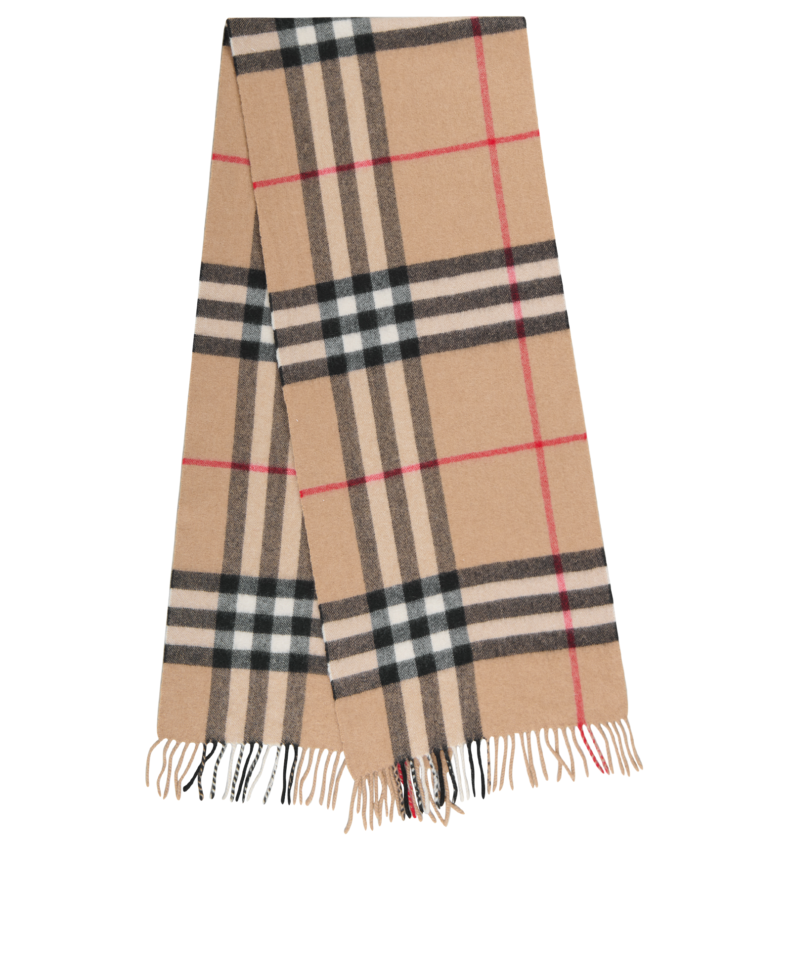 Burberry Checked Scarf, &pound;120, Accessories, Beige, Cashmere, Back view