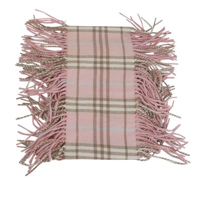 Burberry Tassel Check Scarf, front view