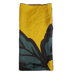 Burberry Prorsum Flower Scarf, Silk, Yellow/Green/Purple, 90X90, B, 3*
