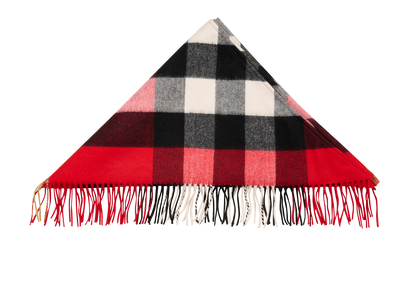 Burberry Half Mega Bandana, &pound;295, Accessories, Red, Cashmere, Front view