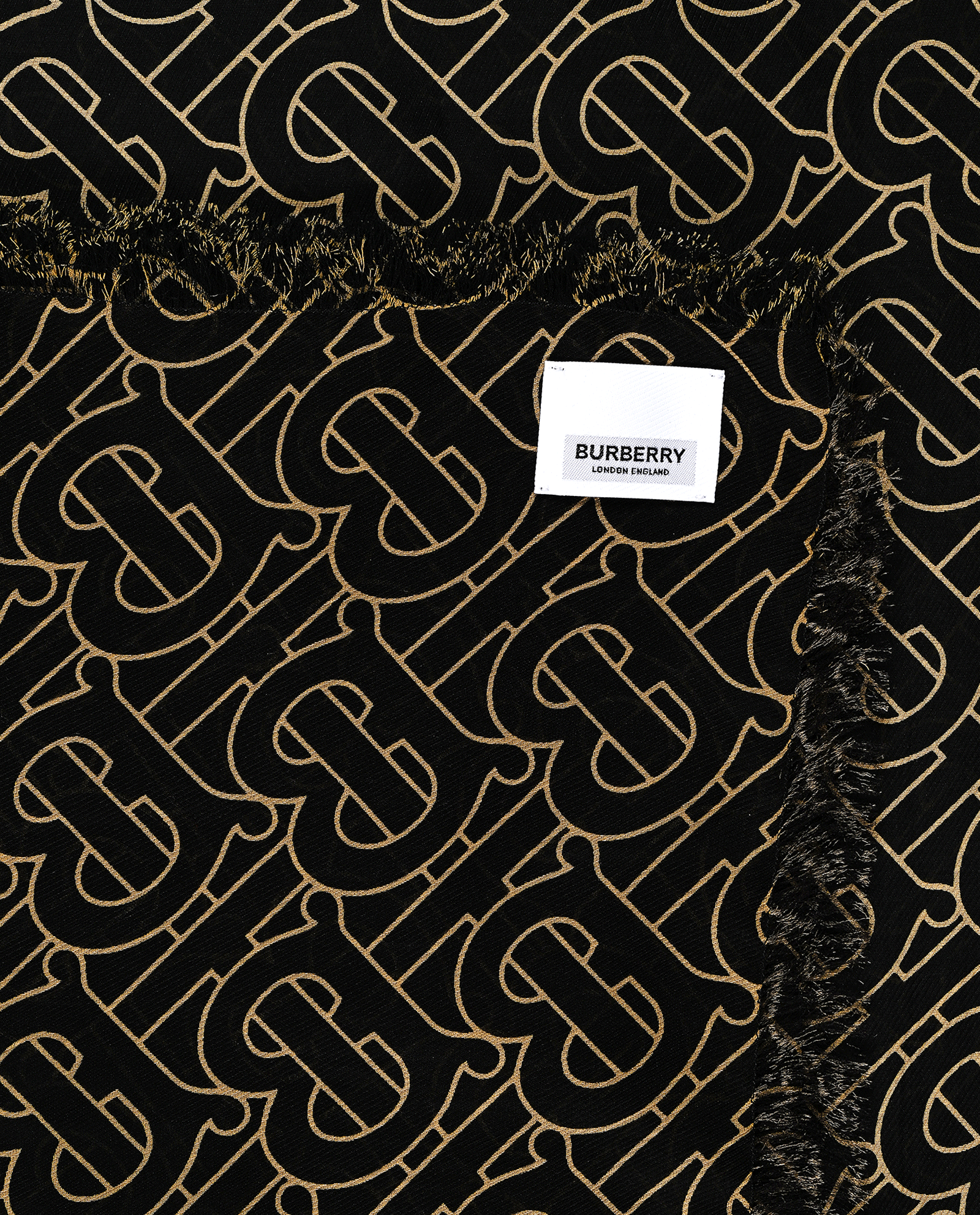 Pre-loved Burberry TB Monogram Scarf - £175
