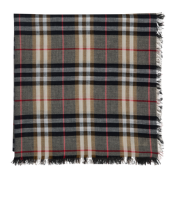 Burberry Castleford Check Lightweight Scarf, Modal, Brown, B, 4*