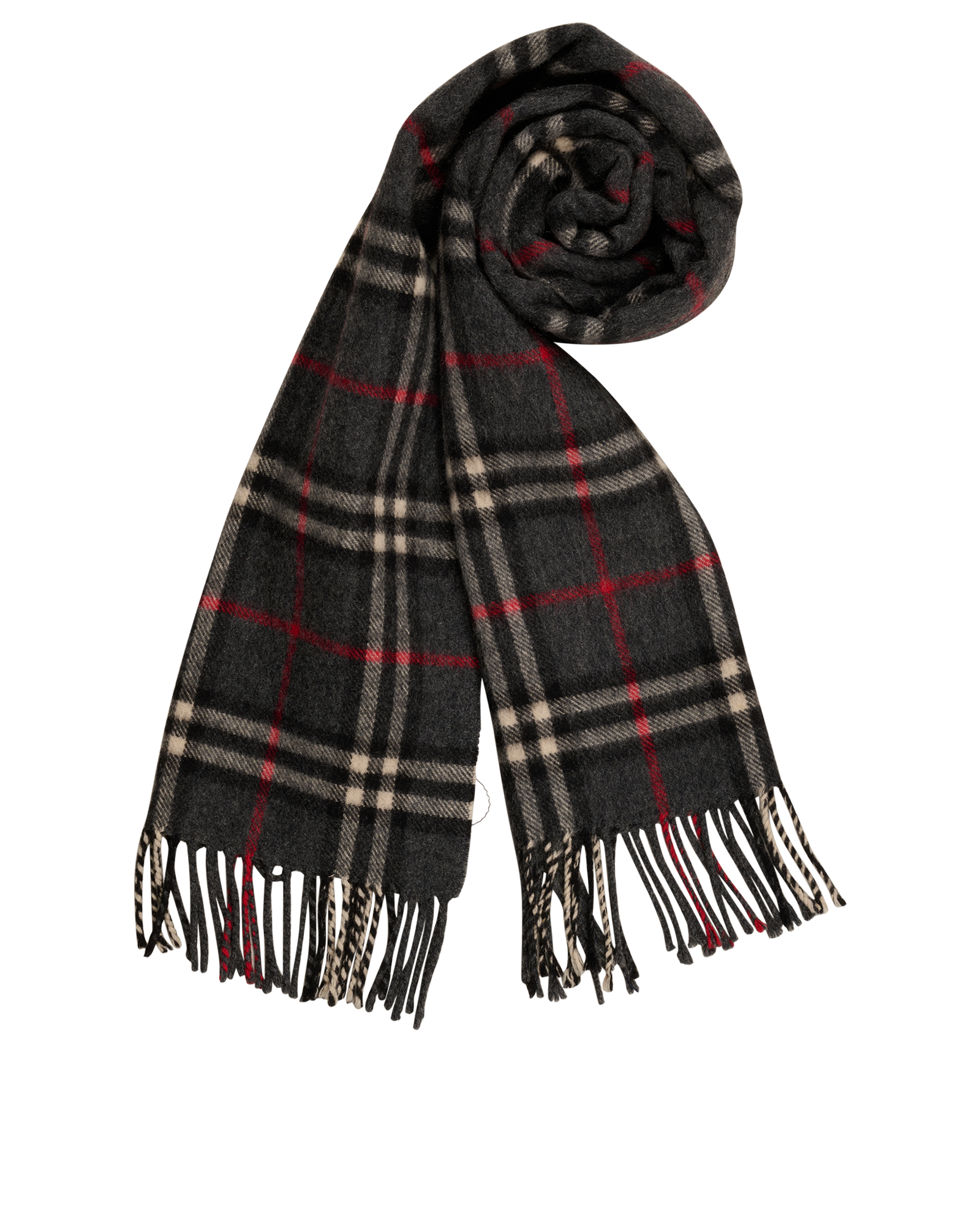 Burberrys Check Scarf, &pound;180, Accessories, Grey, Cashmere, Other view