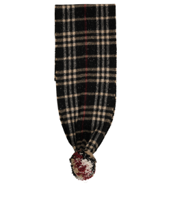 Burberry Pom Pom Scarf, Lambswool, Beige/Black, MIE, 1*