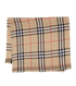 Burberry Check Scarf, &pound;230, Accessories, Beige/Black/Red, Cotton, Back view