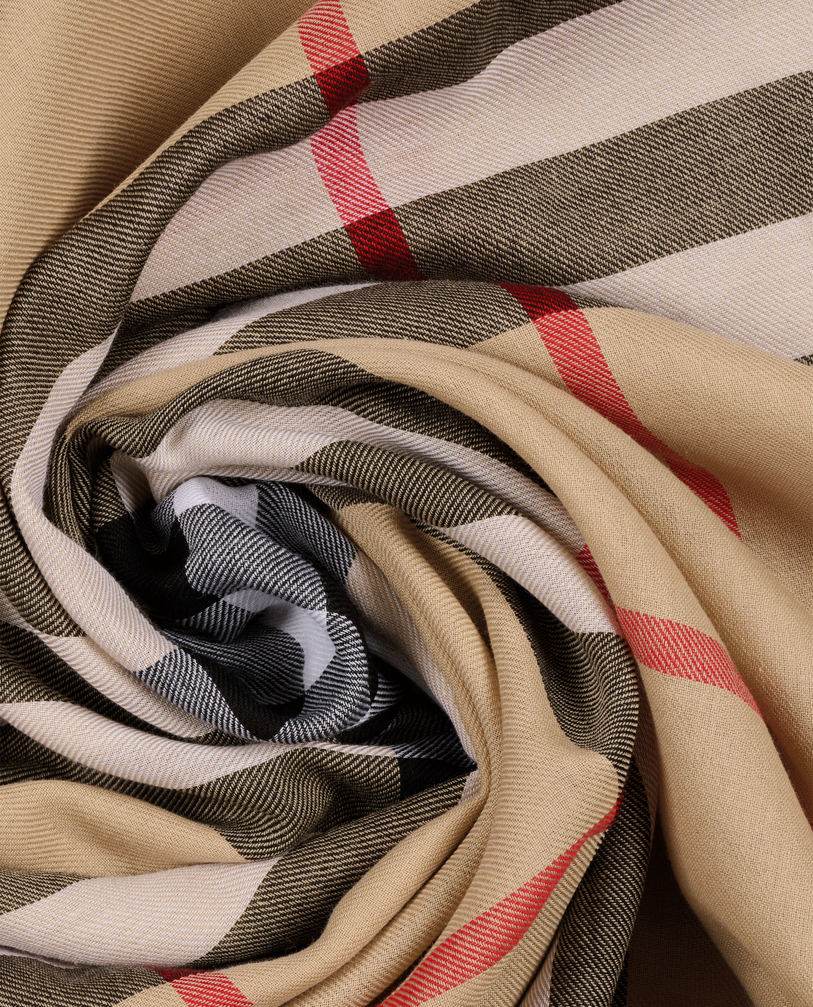Burberry Check Scarf, &pound;230, Accessories, Beige/Black/Red, Cotton, Other view