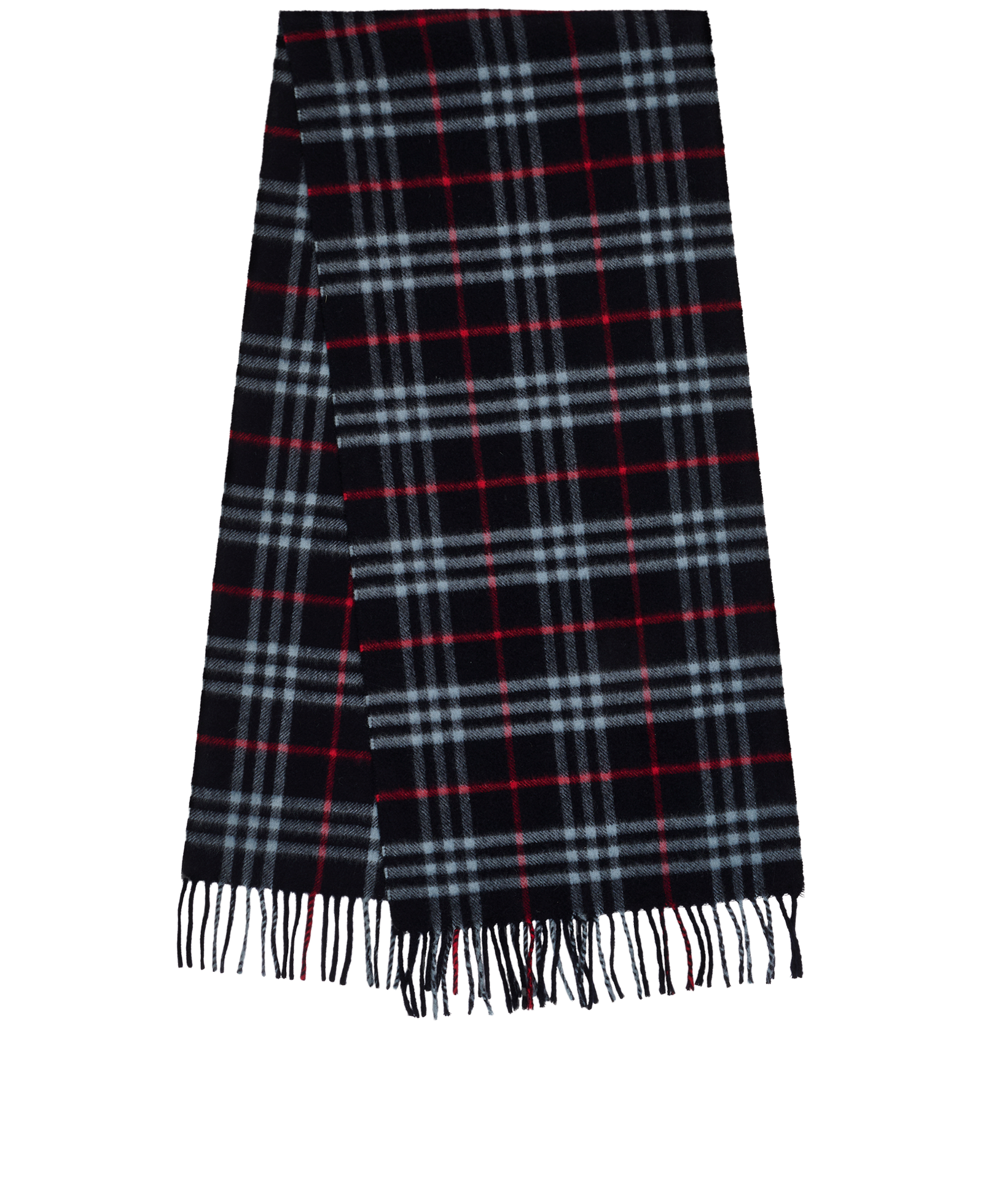 Burberry Check Scarf, &pound;220, Accessories, Blue, Cashmere, Back view