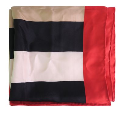 Buberry Icon Strip Scarf, front view
