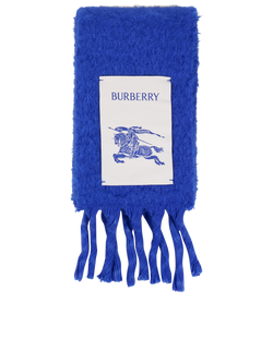 Burberry Long Scarf, Mohair, Blue, 3*