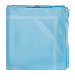 Burberry Twin Knights Square Scarf, Silk, Blue, MII, B, 3*