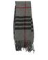 Burberry Check Scarf, &pound;80, Accessories, Grey, Wool, Front view
