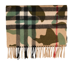Burberry Camouflage Scarf, Cashmere, Green/Beige, MIS, 3*