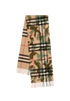 Burberry Camouflage Scarf, &pound;220, Accessories, Beige/Green, Cashmere, Back view