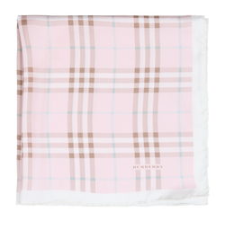 Burberry Nova Check Scarf, Silk, Pink/White, 3*