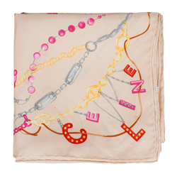 Celine Ornaments Print Scarf, Silk, Pink, 3*