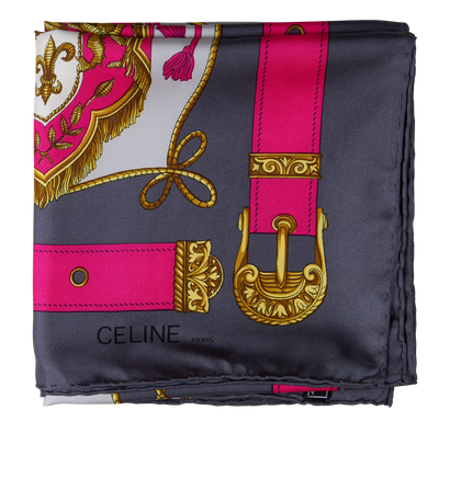 Celine 90 Scarf, &pound;190, Accessories, Grey/Pink, Silk, Front view