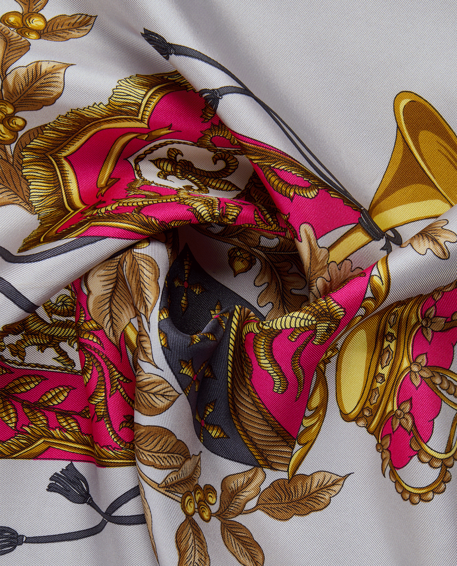 Celine 90 Scarf, &pound;190, Accessories, Grey/Pink, Silk, Other view