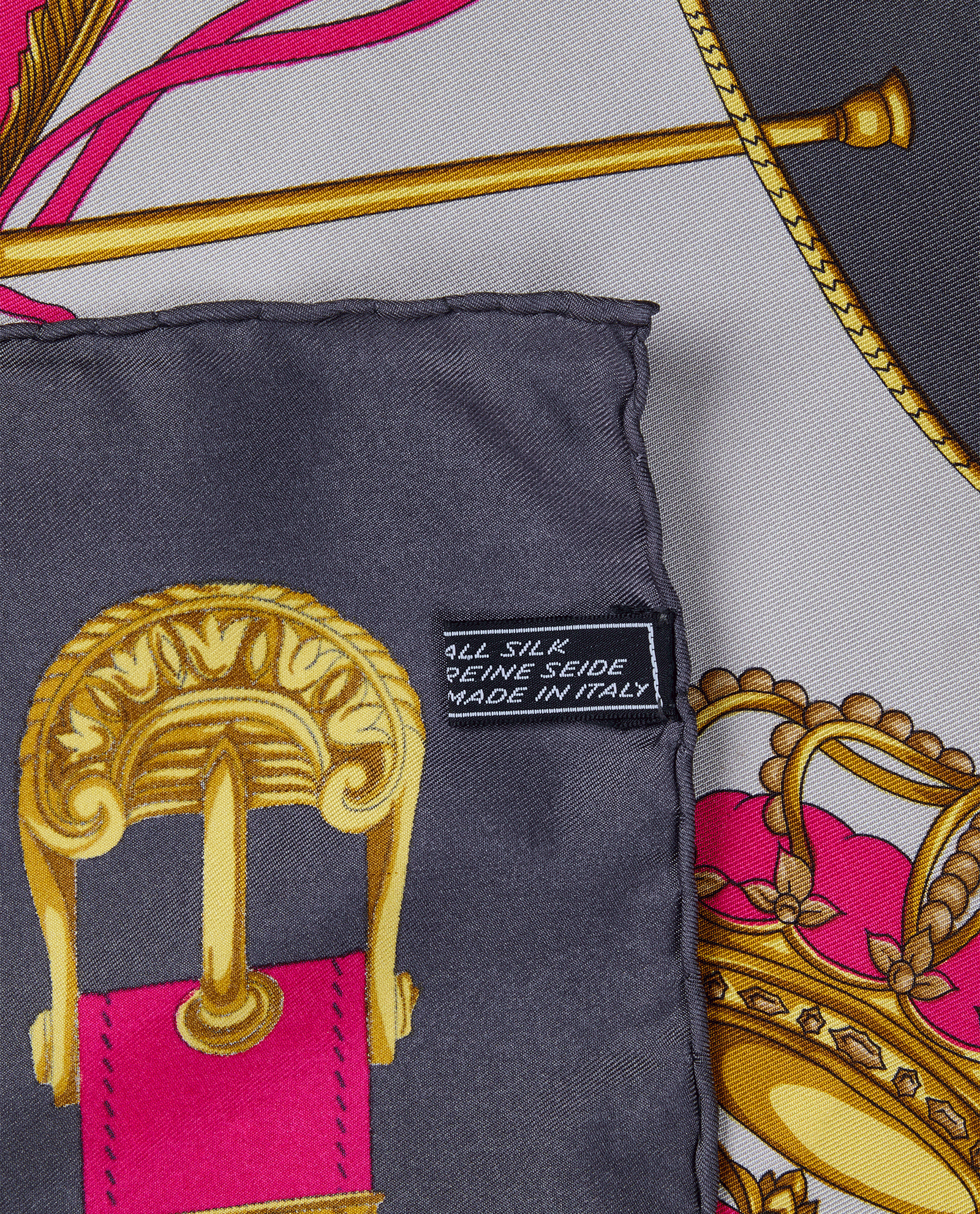 Celine 90 Scarf, &pound;190, Accessories, Grey/Pink, Silk, Other view