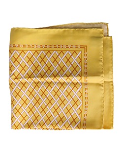 Chanel Woven Chain Pocket Square, Silk, Yellow/Gold, 3
