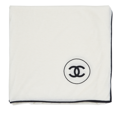 Chanel CC Silk and Cashmere Scarf, front view