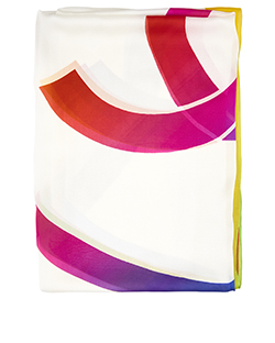 Chanel Rainbow Logo Scarf, Silk, Multi, 2