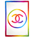 Chanel Rainbow Logo Scarf, back view